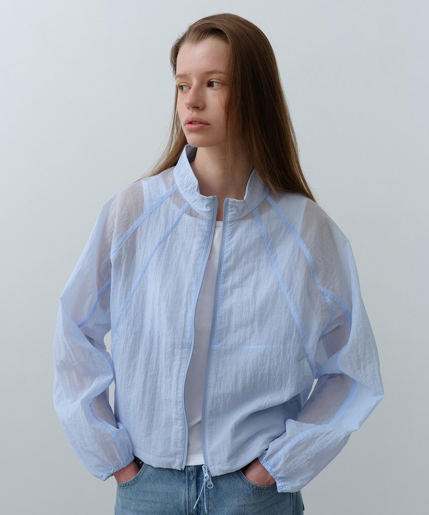 Nau W Veil High-Neck Jacket Light Blue