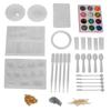 DIY Craft Jewelry Pendant Making Mold Jewelry Casting Silicone Mold Glitter Powder Set
