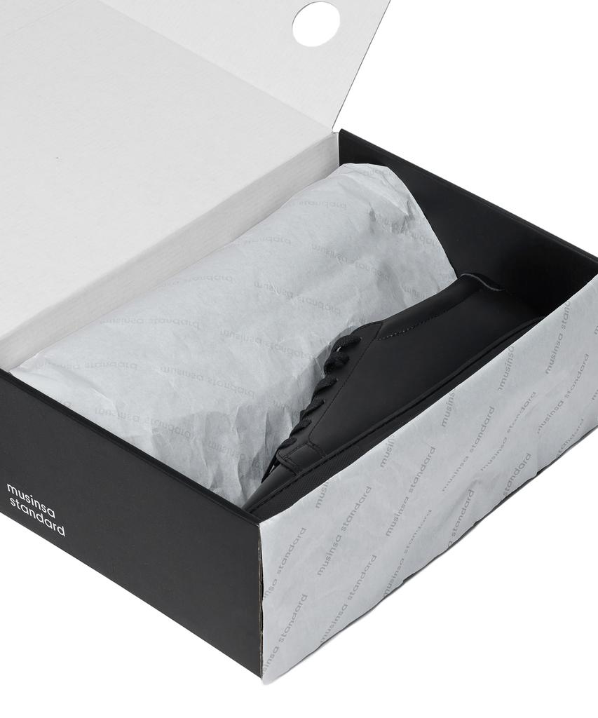 Musinsa Standard Leather Court Sneakers [Black]