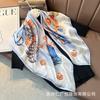 91Cm silk scarf women's 111% mulberry silk large nautical square scarf shawl, simple and generous European and American retro silk scarf
