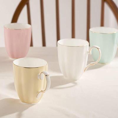 Pumpkin Goldrim Mug Sky Blue 300ml Coffee Cup