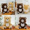 With Bowknot Bear Wings Plush Toy Cartoon Stuffed Doll Bedroom Gift Decoration
