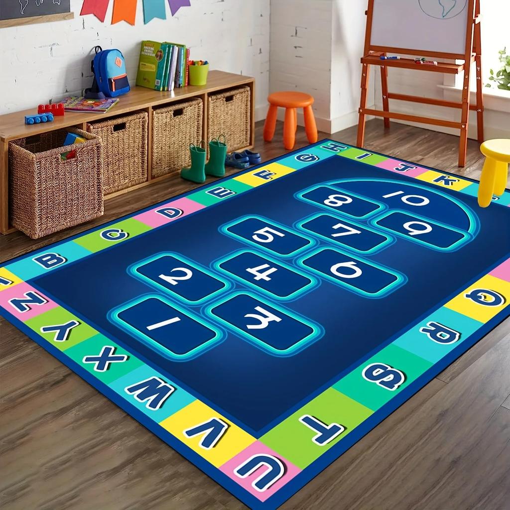 3D Game Carpet for Children's Bedroom Children Playground Floor Mat Non-Slip Kid Automotive Roads Playing Pad Home Decor Rugs