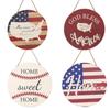 Unique Independence Day Wooden Signage For Festive Home Decor With American Flag Motif