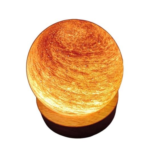 Bedside Lamp Romantic Planet Design Eye-catching Light Soft Stunning Visual Effect Highly Translucent Glass Cover