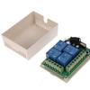 12V 4-Channel 1-to-2 Remote Control Switch with Metal Little Pepper Remote and Learning Code 433M