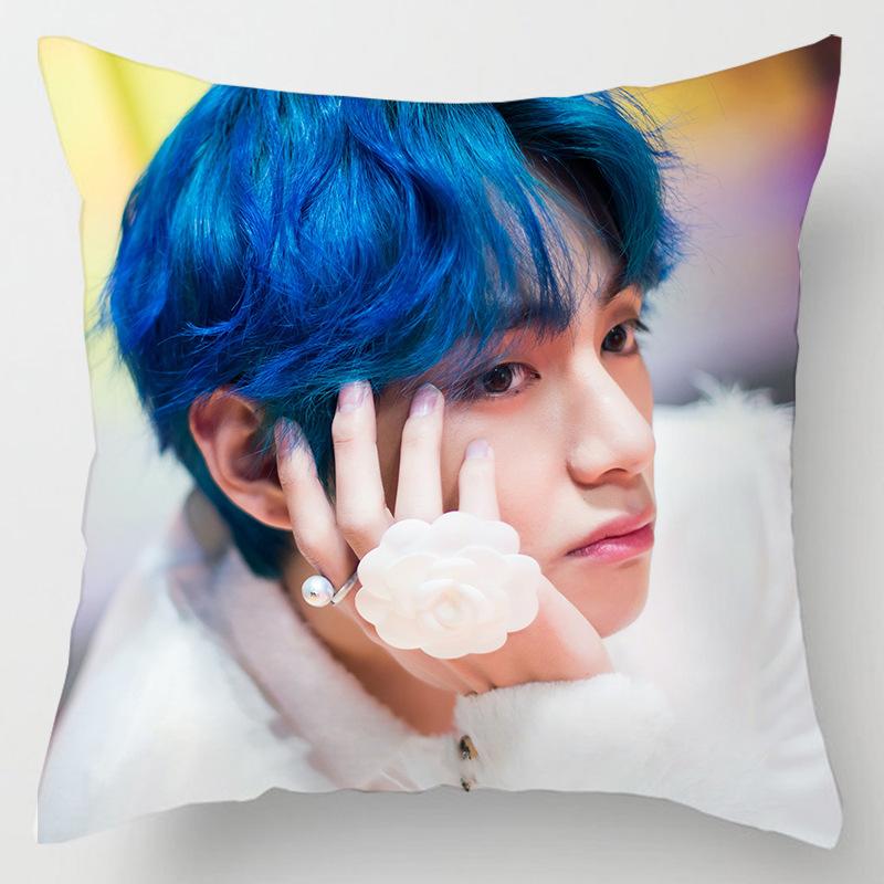Cozy 45cm Kpop Bts Bangtan Boys Cushion Cover Decorative Soft Pillow Case For Home