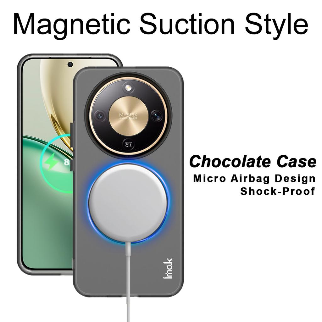 IMAK Magnetische Hülle für Honor Magic8 Lite 5G/X9d 5G/X70 5G PC + TPU Handy-Rückseite