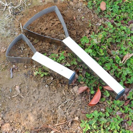 Hand Weeder Tool Stainless Steel Triangular Head Weeding Tool Manual Weed Remover Portable Garden Tool for Easy Weeding Soil Loosening