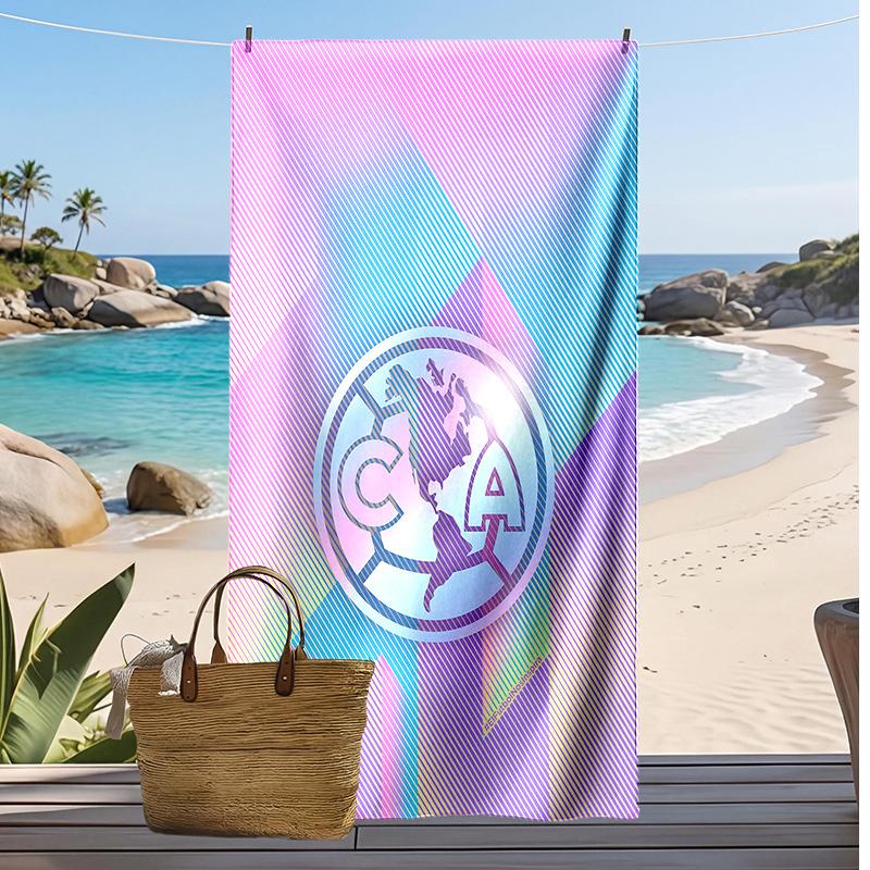 Club America Printed Quick Dry Beach Towel Super Absorbent Soft Lightweight Bath Towel for Pool Summer Travel