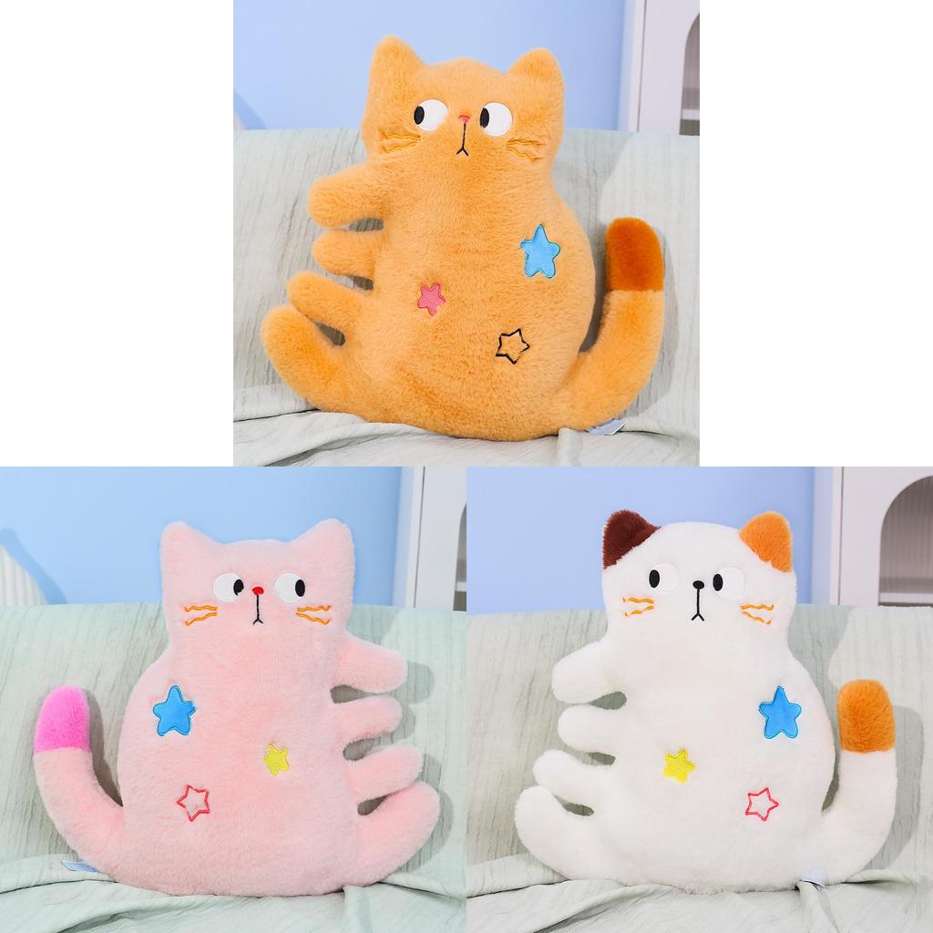 Soft Cute Cat Plush Pillow With Polyester Filling For Children And Office Relaxation