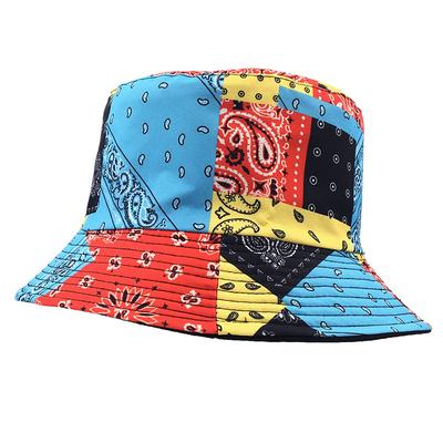 European Beautiful Woman New Cashew Print Fisherman Hat Men Wear Fashion Sunscreen Hat Sun Hat Basin Hat