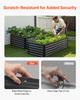 VEVOR Metal Raised Garden Bed, 1.8 x 0.9 x 0.4 m Outdoor Galvanized Planter Garden Box, Open Bottom Design