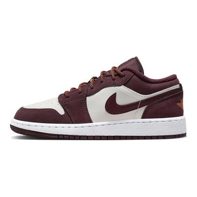 Air Jordan 1 Low GS Night Maroon Børnesneakers Hvid Phantom Total-Orange 553560-068