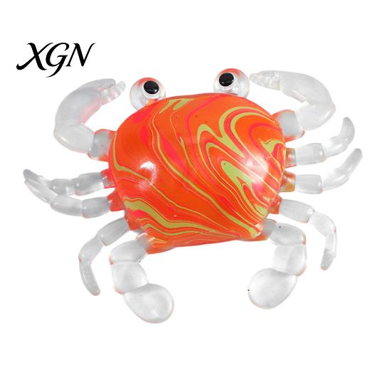 Decompression Toy Crab Squeeze Slow-Rising TPR Fidget for Stress Relief Elastic Pinch Cute Transparent Claws Portable Gadget Kids Adults