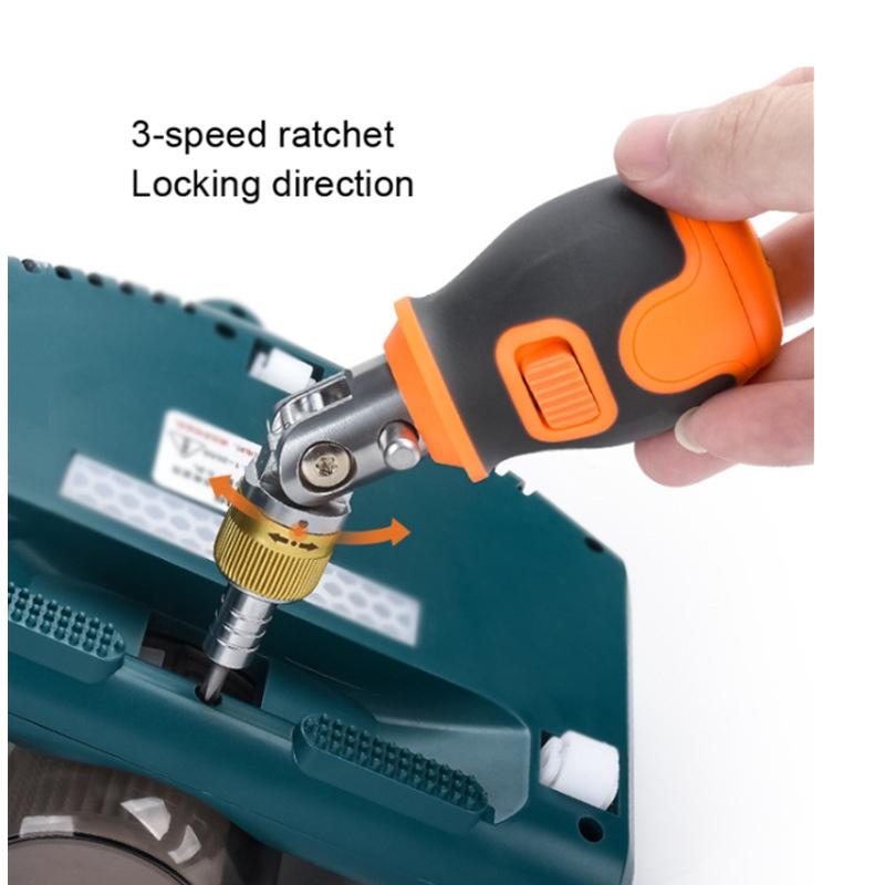 8 In 1 Portable Ratchet Screwdriver Hidden Screwdriver Combination Set Multi Angle Rotation Multifunctional Maintenance Tools