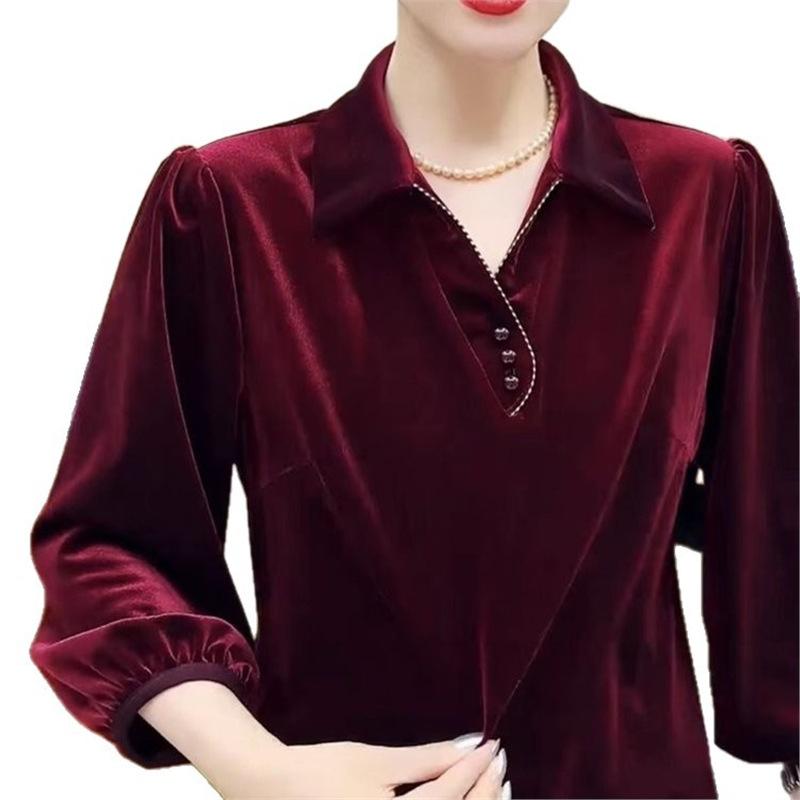Fashionable Middle-aged and Elderly Mothers Wear Fat Enlarged New Loose Top for Women