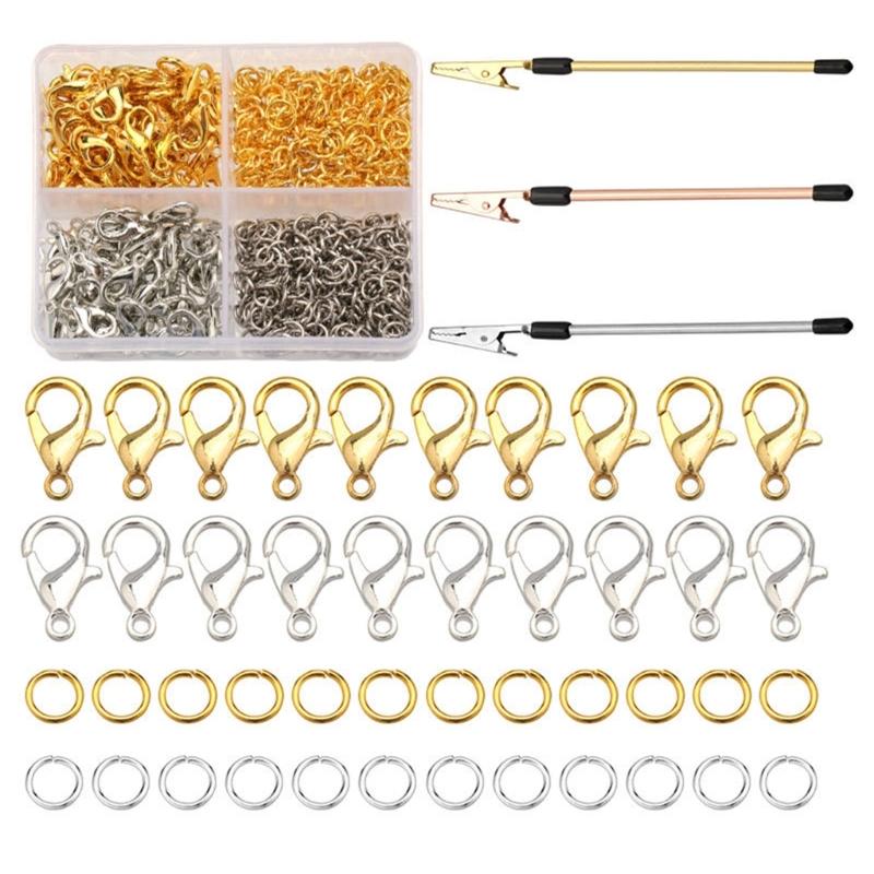 Keyring with Chain Lobster Claws Clasps And Jump Rings Set For Jewelry Making