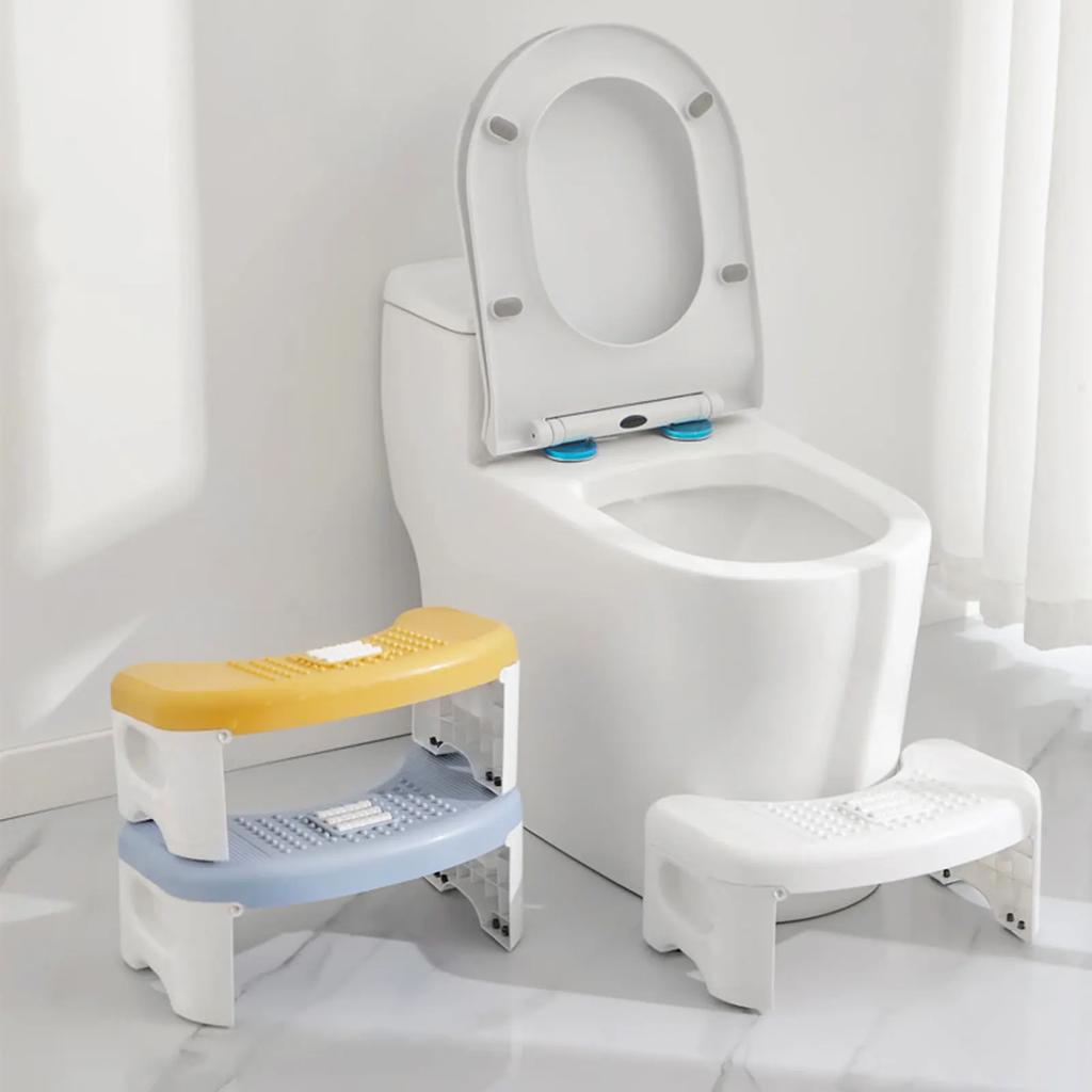 Foldable Portable Footstool Bathroom Squat Toilet Stool Safety and Anti-slip Rest Aid Children's Travel Chair