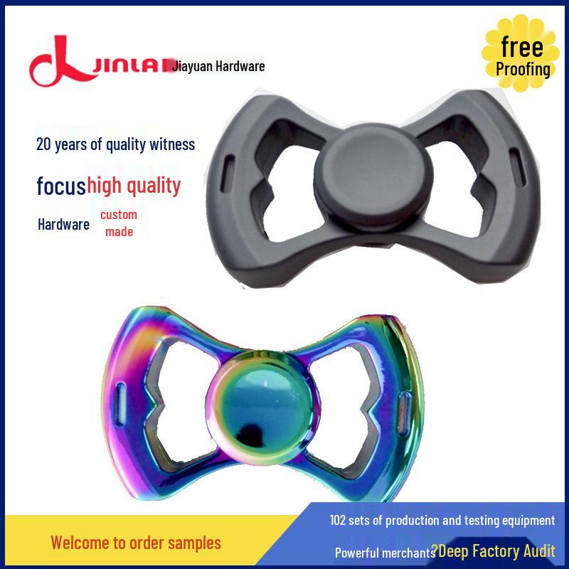 Iridescent Aluminum Butterfly Fidget Spinner - Ultra-light and Silent Stress Reliever 59.7x12mm розовый