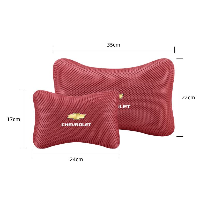 tnfmx4 Ice Silk Car Seat Headrest Waist Cushion Neck Pillow For Chevrolet Cruze Sonic Silverado Corvette Camaro Suburban Trailblazer