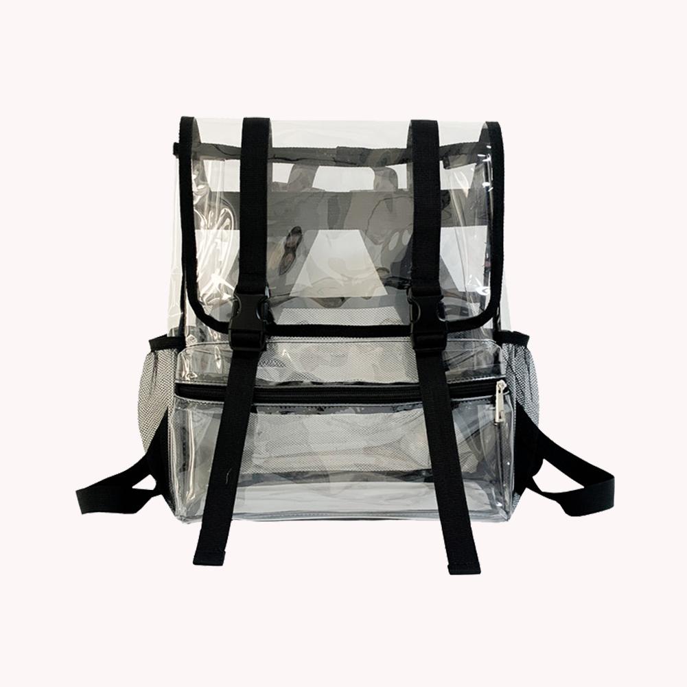 Transparent PVC Laptop Backpack Fashion School Backpack Waterproof Large Capacity See Through Solid Clear for Teenage Boys Girls