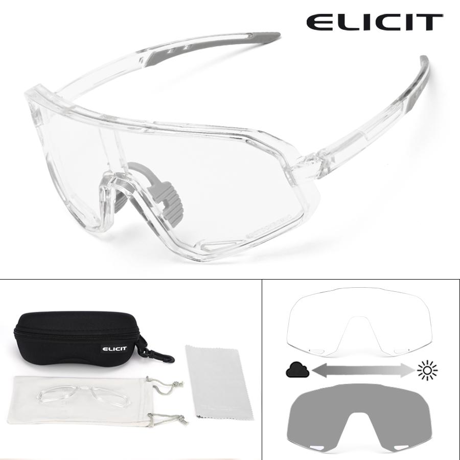 

ELICIT Auto Tint Bike Sunglasses for Men Women MTB Cycling Climbing Outdoor Sports UV400