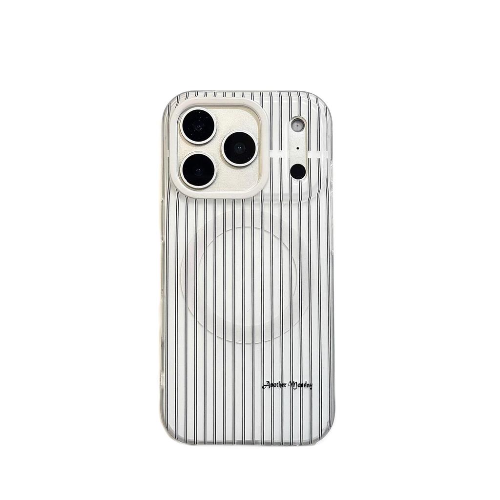 Trendy Stripe Series Magnetic Drop-Proof Phone Case for iPhone 17/16 Promax