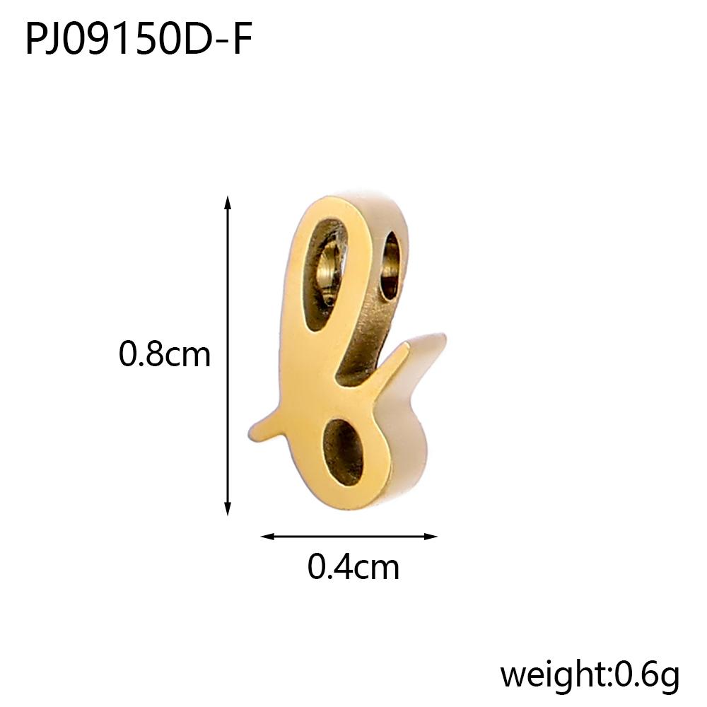 CARLIDANA Stainless Steel Gold PVD Plated DIY Lower Case 7mm Letter Alphabet Initial Charm Pendant Accessories Jewelry Fitting