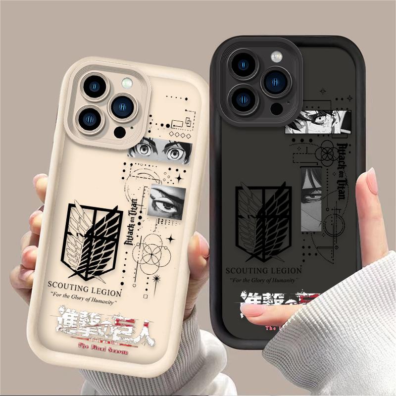 Attacking Giant Creative Cool Logo silicone Protective Cover For iPhone 17 Air 16 15 14 13 12 11 Pro Max Anti-fall shell