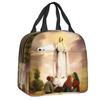 Custom Our Lady Of Perpetual Help Thermal Insulated Lunch Bags Women Catholic Virgin Mary Resuable Lunch Tote Storage Food Box