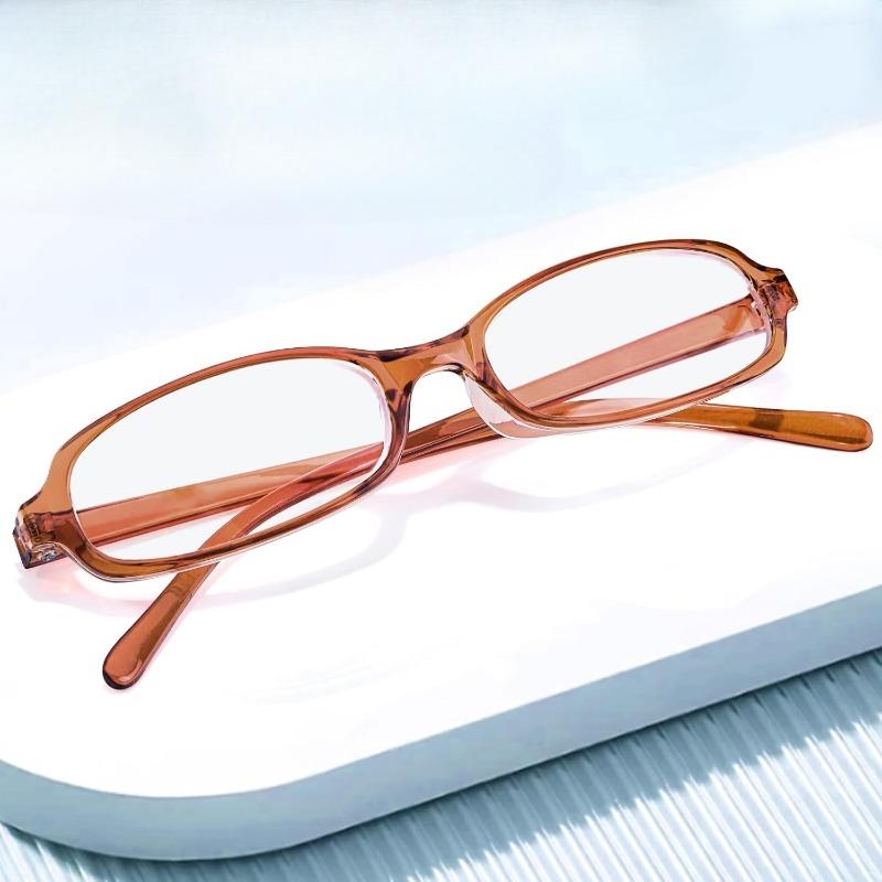 [Blue Light Glasses] Blue Light Blocking Rectangle Glasses for Women | Fashion Small Office Siren Fake Glasses with Clear Lens