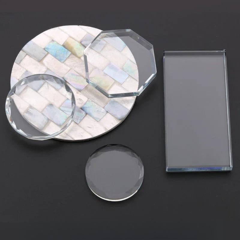 1 Stück Glas-Nagelfarbpalette für Gel-Lack Palette Misch-Zeichenplatte Pad Maniküre-Nagelkunst-Display Regal