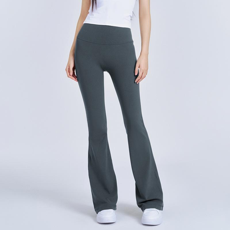 

Штаны для йоги: Бесшовные фитнес-брюки с высокой посадкой, утягивающие живот, приподнимающие ягодицы, с расклешенными штанинами. F