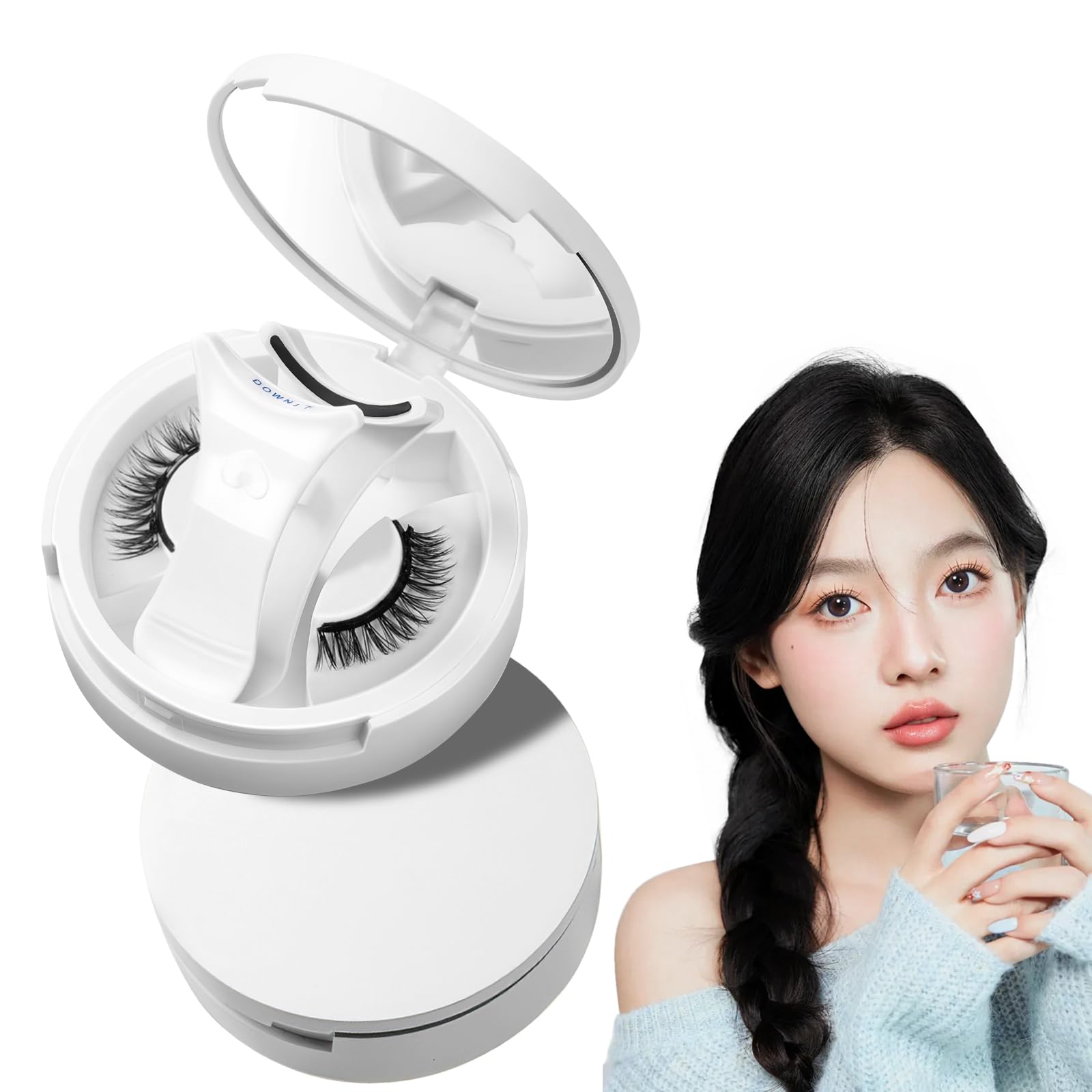 

Improved Magnetic False Magnetic False No Glue or Eyeliner Easy to for Women [2025 Ultra-Lightweight Eyelashes] Popular, All-in-One Eyelashes,