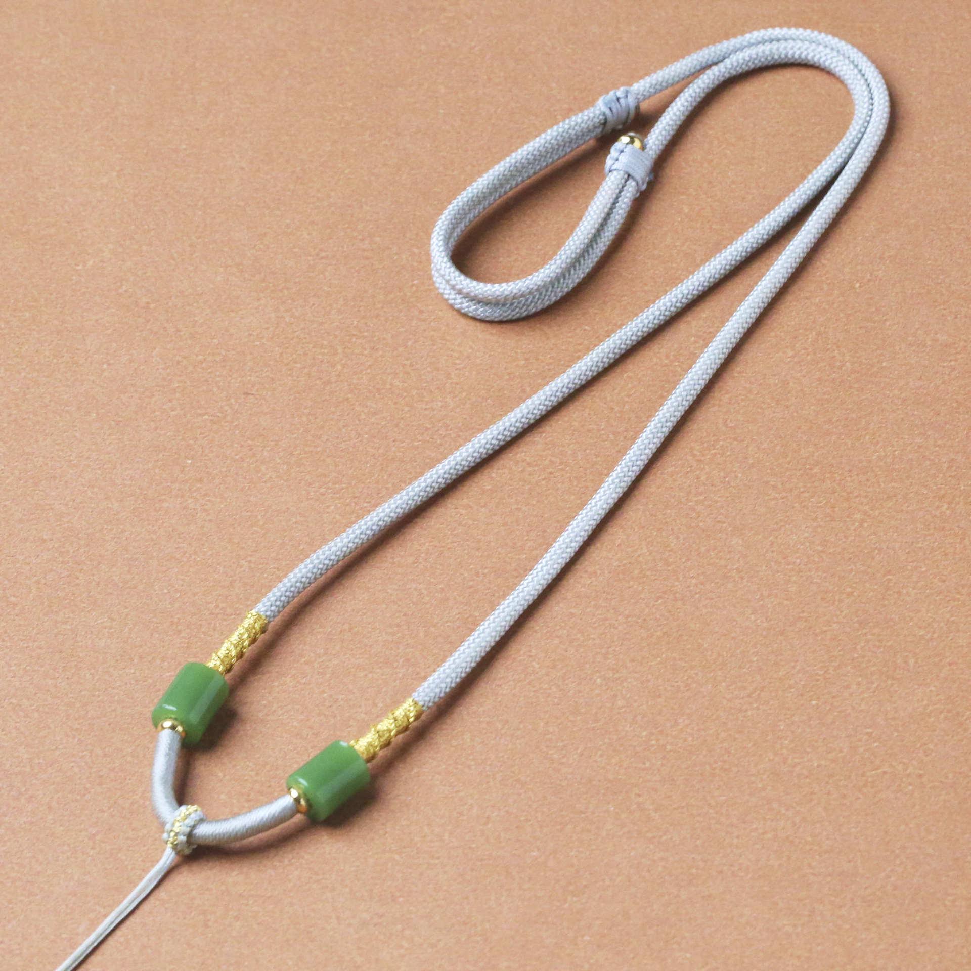 

Ping An Kou Jade Buddha Pendant with Thick Rope, Men s High-End Jadeite Necklace