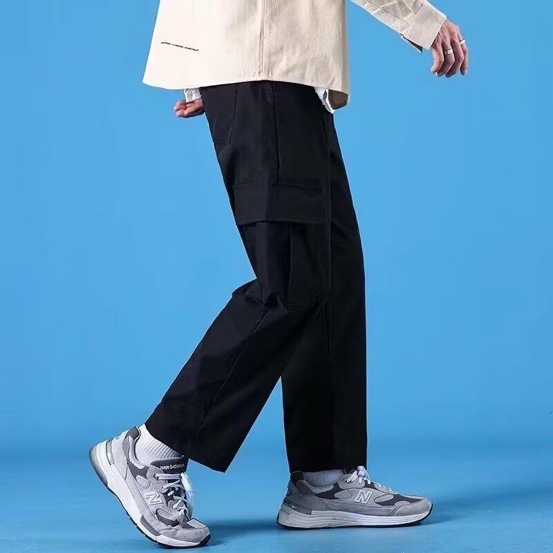 New Loose Casual Pants Men's Trend Versatile Pants Summer Thin Pendant Wide-leg Pants