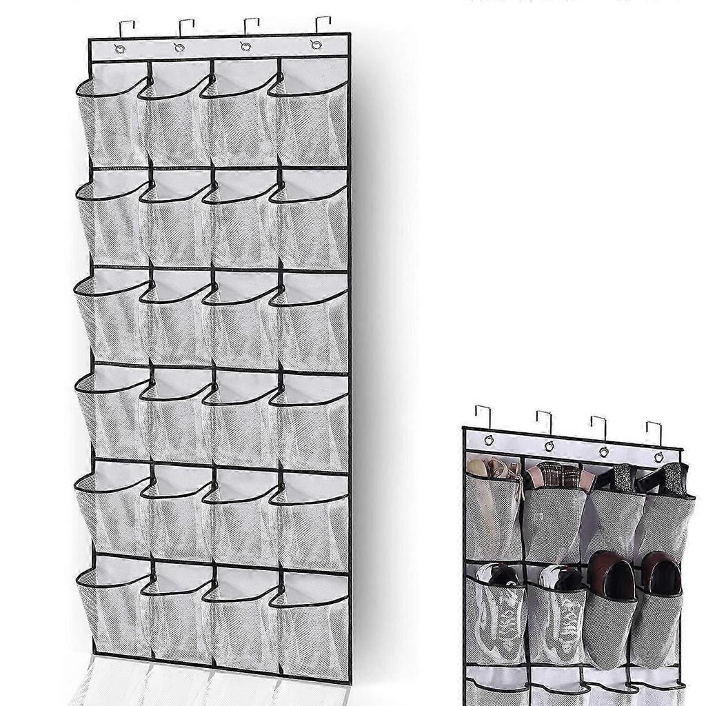 Organizzatore da appendere per scarpe in tessuto extra robusto, Scarpiera da appendere alla porta, Ampie tasche in rete, Lavabile, Tessuto Oxford 600D, Capacità 40 libbre