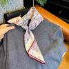 Silk Wool Scarf for Women, 1116 New Silk Wool Mid-square Scarf, Versatile for Autumn and Winter, High-end Handmade Rolled-edge Small Neck Scarf for