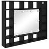 Mirror Cabinet with Shelf Black Oak Effect 91 X 15 X 76.5 Cm