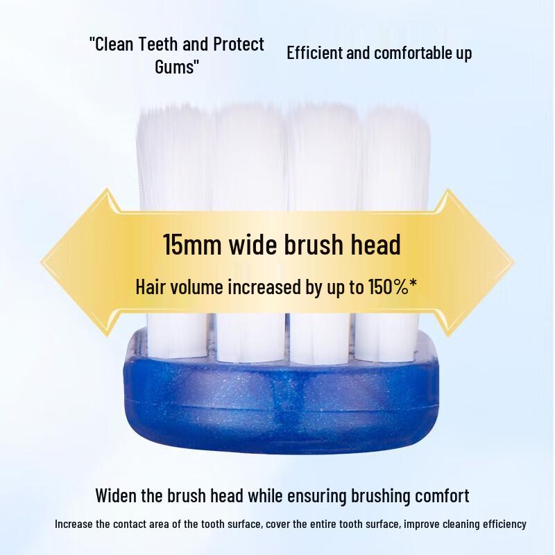 Oripurus Wide Head Soft Bristle Toothbrush 4-Pack