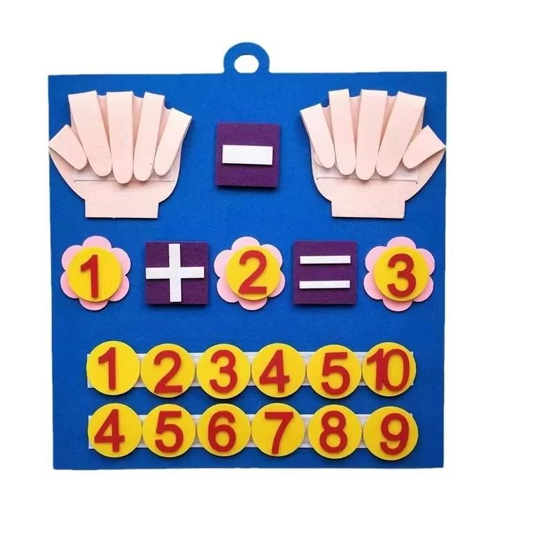 Arithmetic Felt Montessori Toys Feel Fingers Math Toys Children Counting Intelligence Education Learning Games