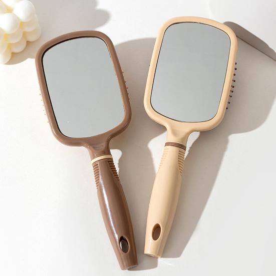 Air Cushion Brush with Mirror 2-in-1 Multi-functional Anti-static Scalp Massage Comb Men Women Portable Hair Styling Detangling Brush