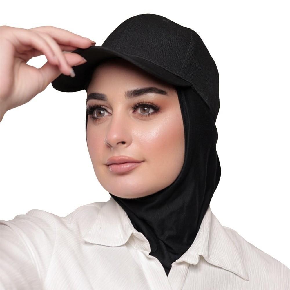 Fashion Muslim Turban Cap Solid Color Full Coverage Bonnet Hijab New Baseball Cap