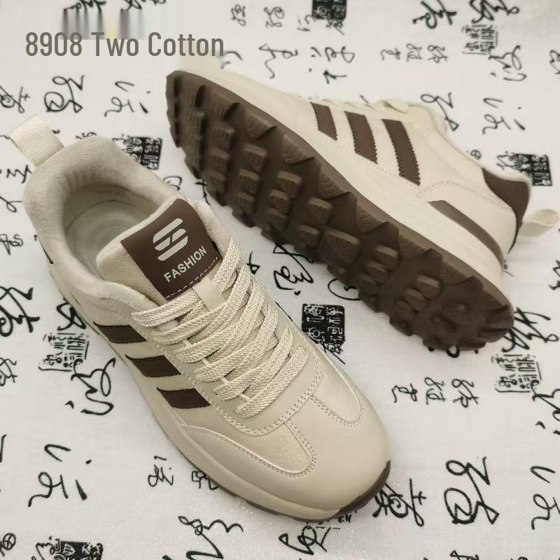 Men's 2025 Casual Leather Shoes, Winter Fleece Lined, Thickened Warm Genuine Leather Sport Shoes