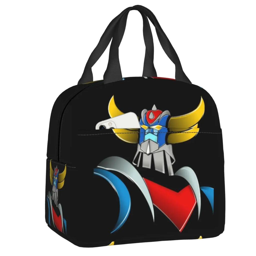 Goldorak Grendizer Actarus Isolierte Lunchtasche für Picknick UFO Roboter Goldrake Auslaufsicher Thermokühltasche Bento Box Frauen Kinder