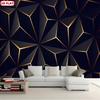 Telo di Sfondo Geometrico Nero Oro Moderno 2D per Fotografia