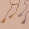Minimalists Teardrop Necklace Crafted From Stainless Steel for Everyday Elegant