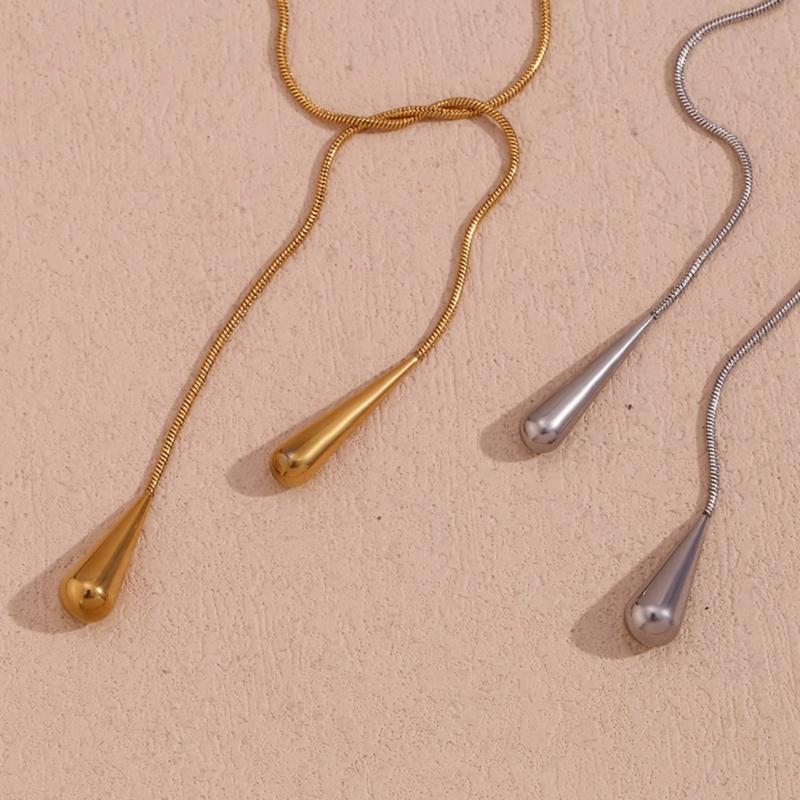 Minimalists Teardrop Necklace Crafted From Stainless Steel for Everyday Elegant