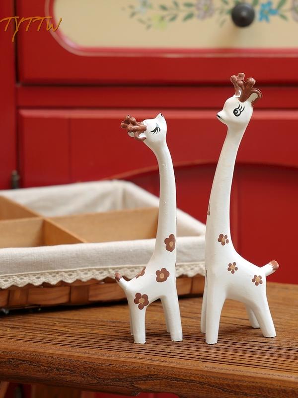 Künstlerische kleine Giraffe Wohnzimmer Heimdekorationen Bücherregal Kreative Ornamente Kawaii Figur Dekorative Heimaccessoires
